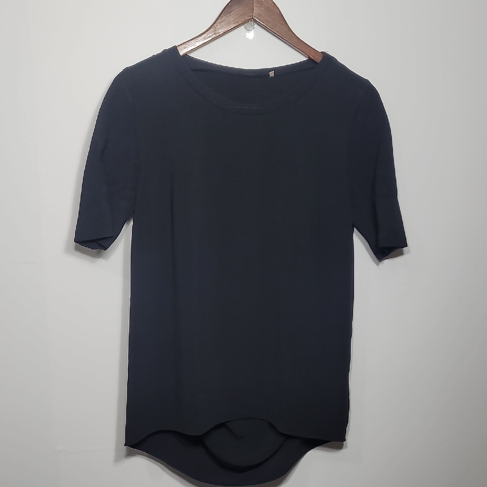 Elie Tahari Sleek Black Stretch Tunic